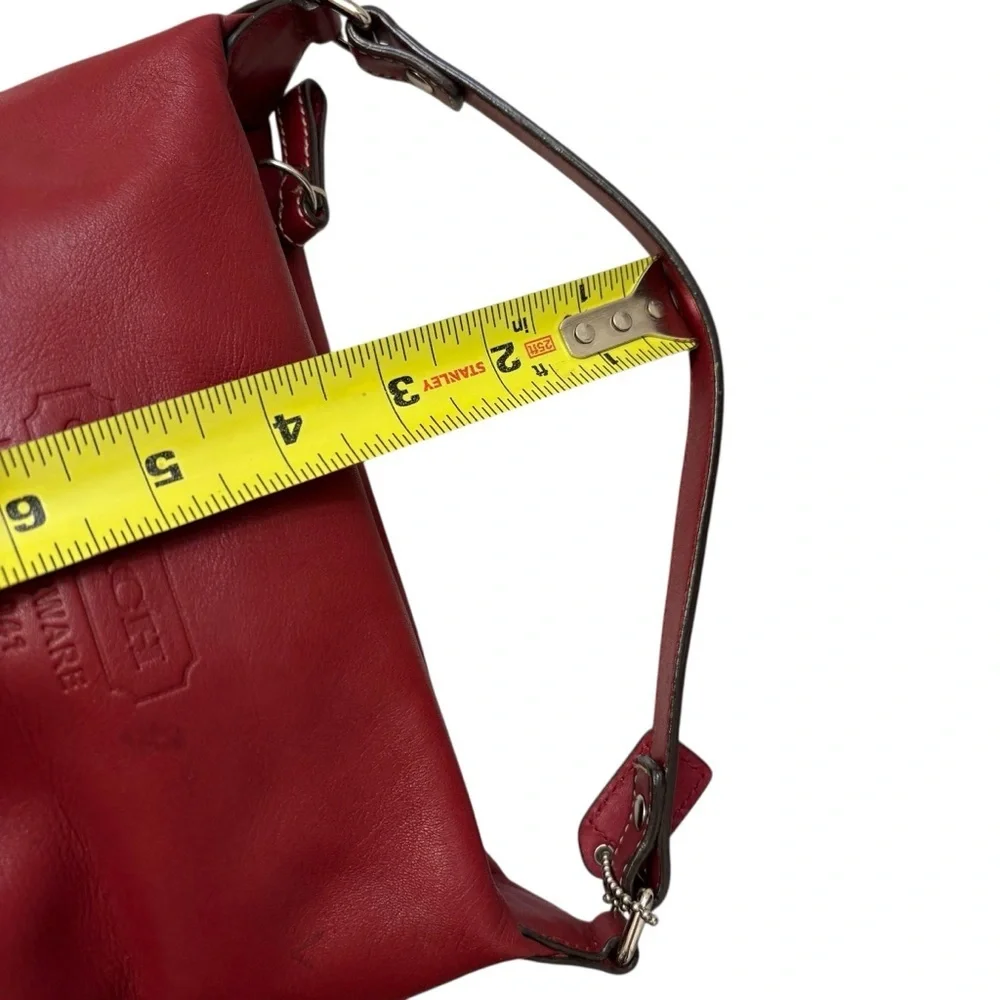 Coach vintage y2k logo mini bag red leather wristlet clutch